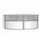 Linea Italia Reception Desk 11.1 ft D X 46 in H, 11.8 ft W X Thermofused Laminate, Clear, White ZUS319 - alternate 3
